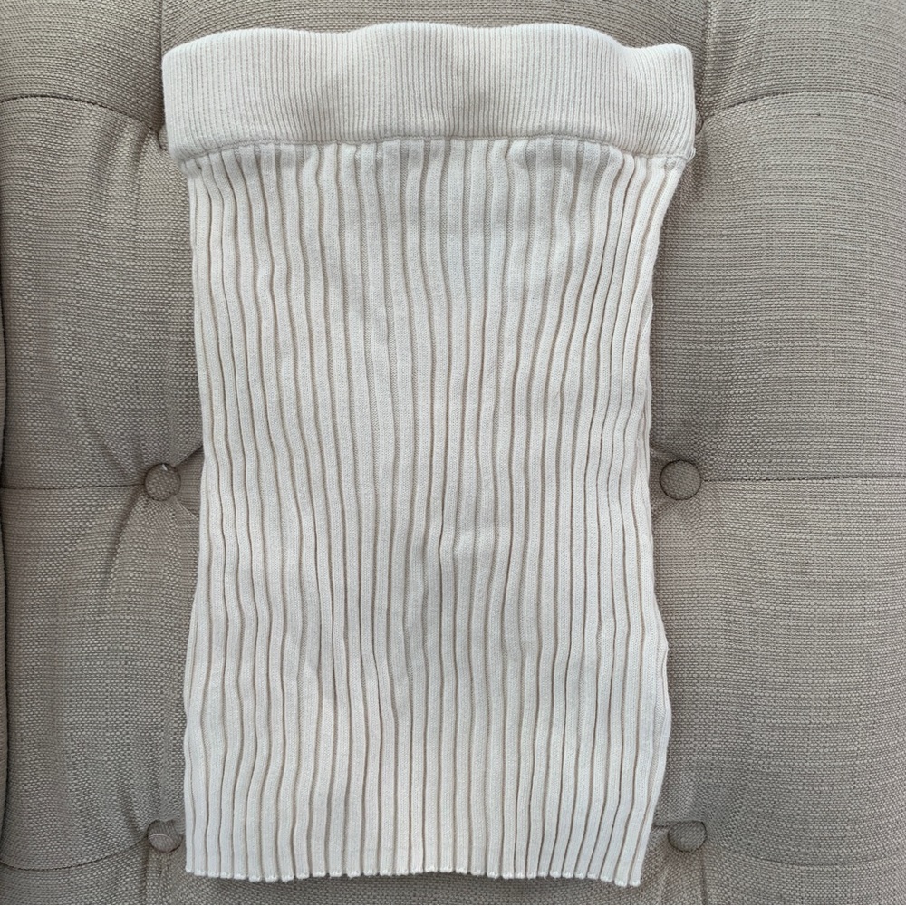 Ribbed Mini Skirt For Love Lemons Size XS Off White Cream Snuggler Knitz Revolve